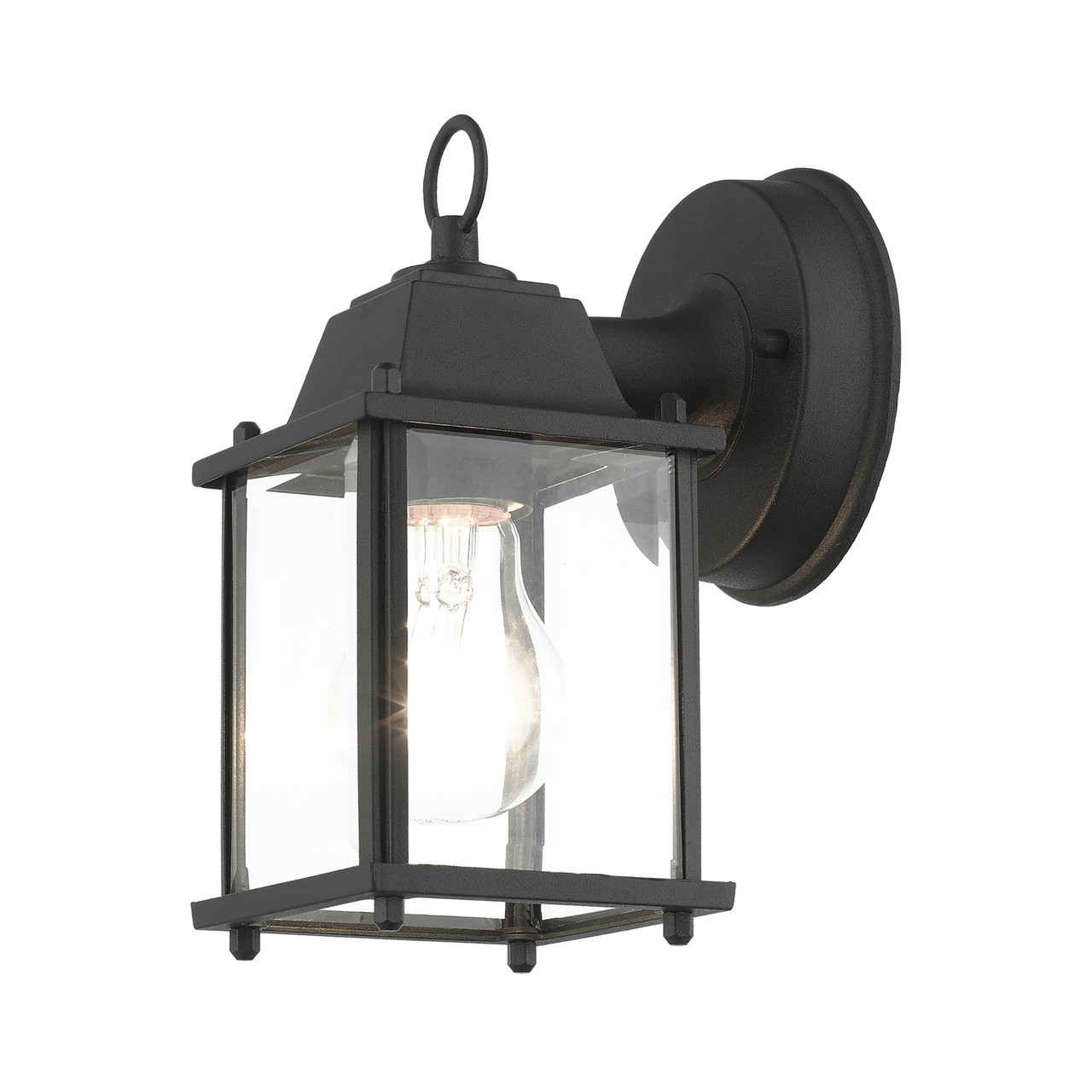 LIVEX LIGHTING 7506-14 Hamilton 1 Lt Textured Black  Outdoor Wall Lantern