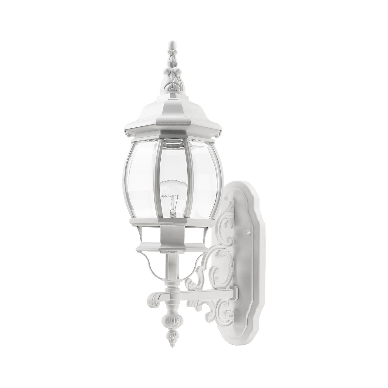 LIVEX LIGHTING 7520-13 Frontenac 1 Lt Textured White  Outdoor Wall Lantern