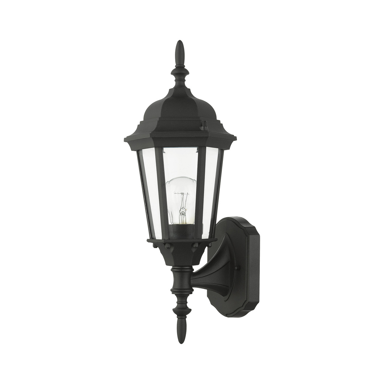 LIVEX LIGHTING 7551-14 Hamilton 1 Lt Textured Black  Outdoor Wall Lantern