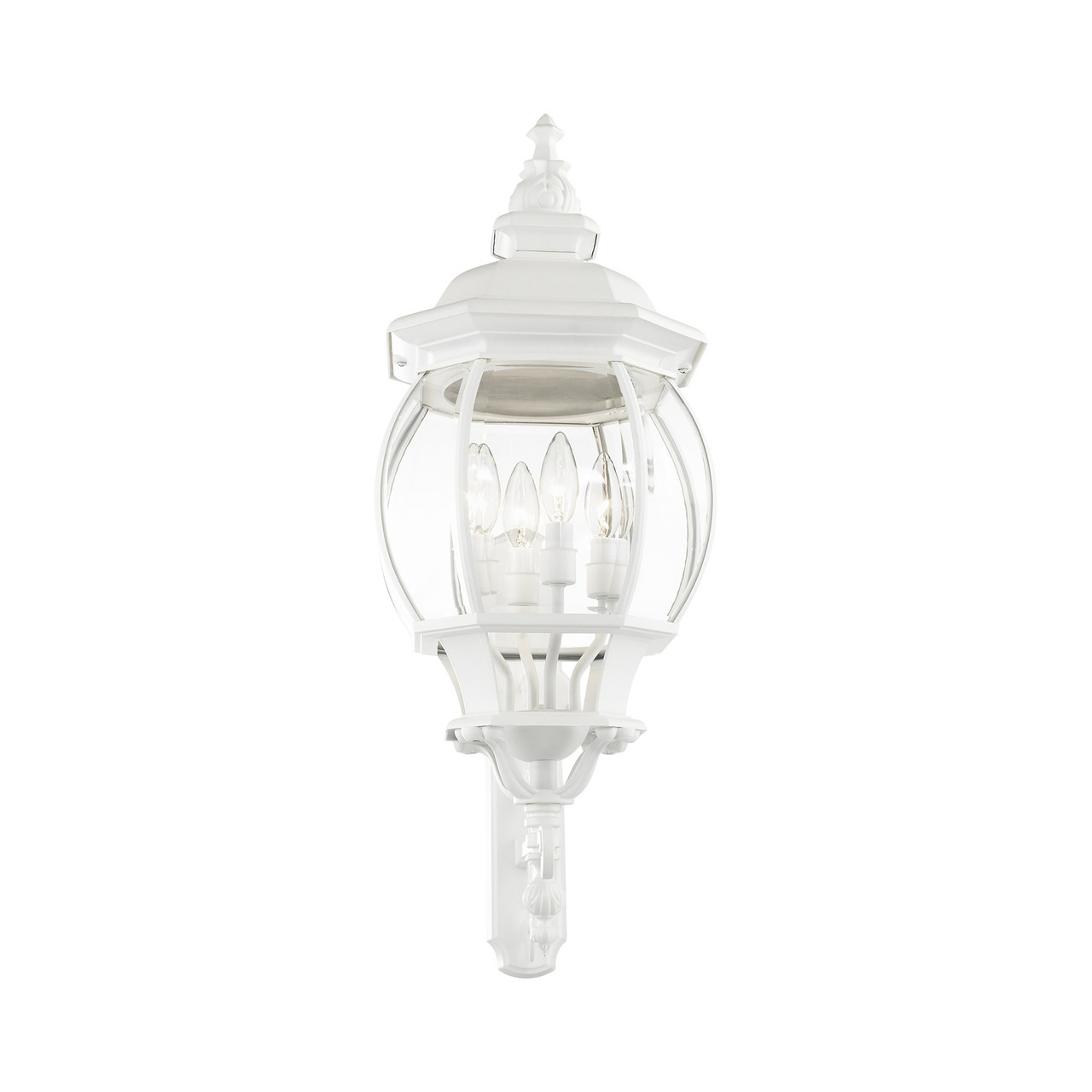 LIVEX LIGHTING 7701-13 Frontenac 4 Lt Textured White  Outdoor  Wall Lantern