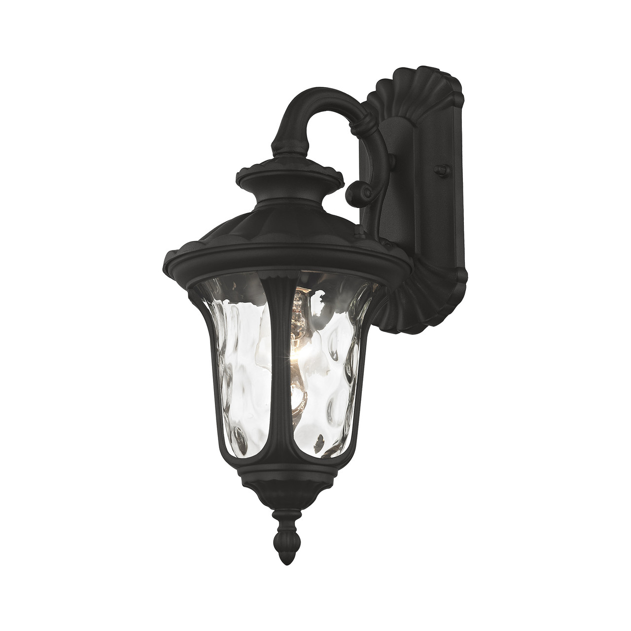 LIVEX LIGHTING 7851-14 Oxford 1 Lt Textured Black Outdoor Wall Lantern