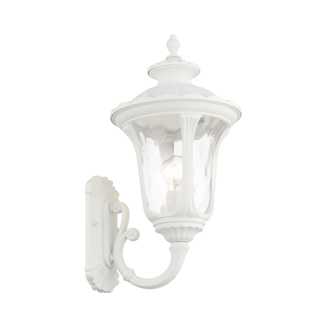 LIVEX LIGHTING 7852-13 Oxford 1 Lt Textured White Outdoor Wall Lantern