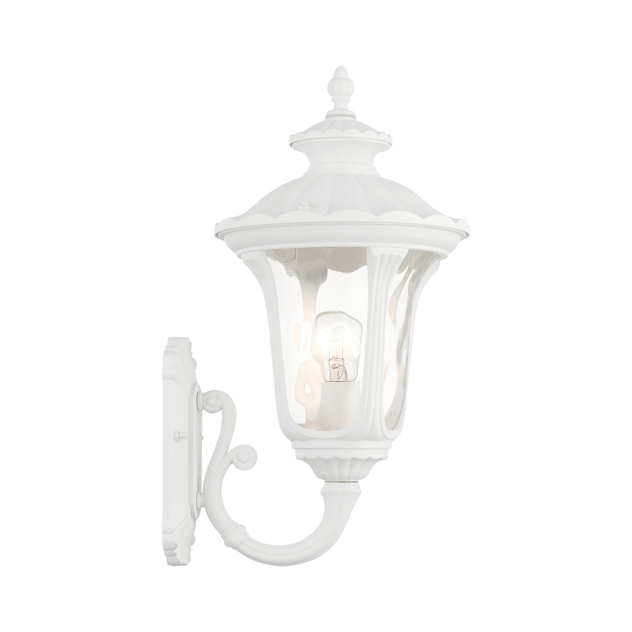 LIVEX LIGHTING 7852-13 Oxford 1 Lt Textured White Outdoor Wall Lantern