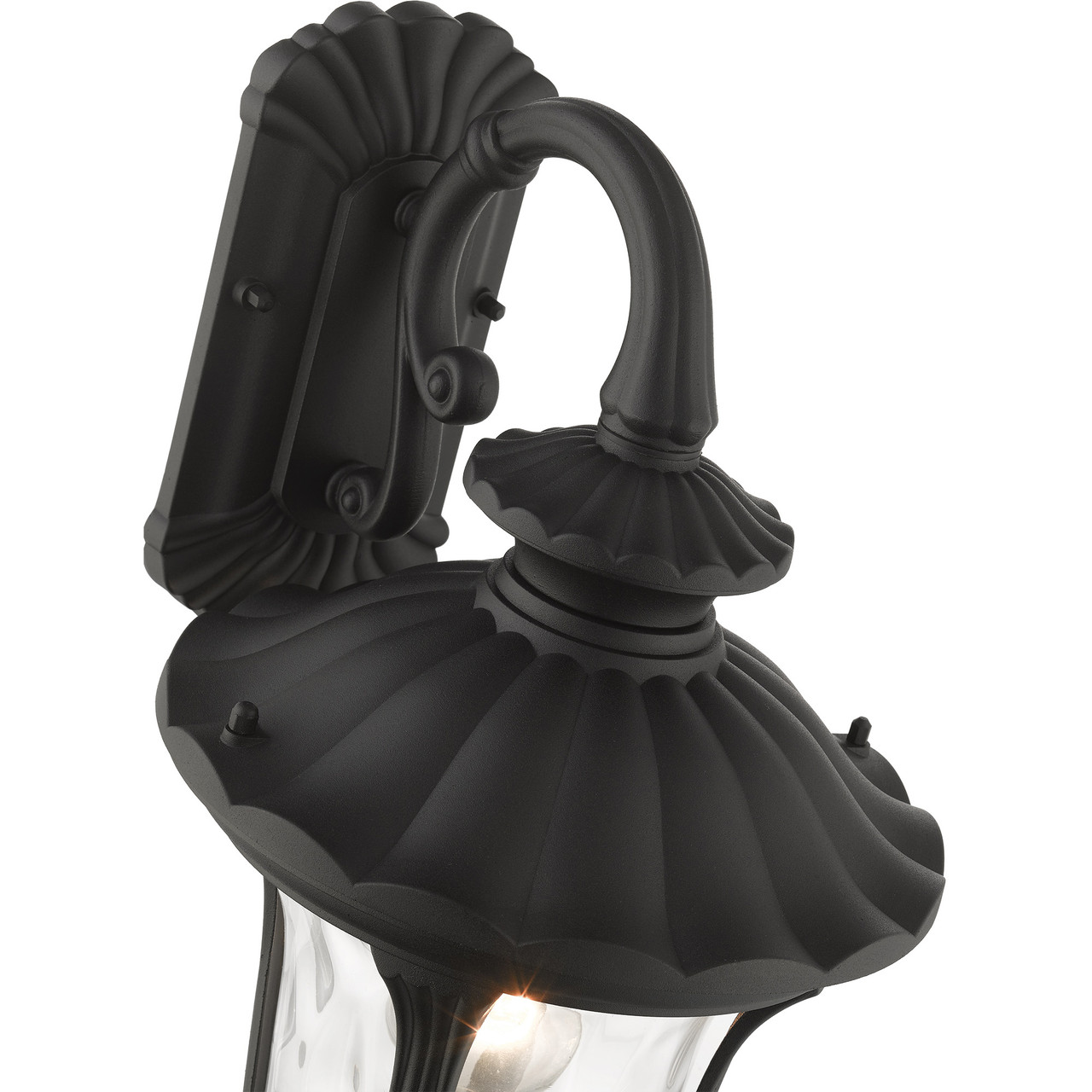 LIVEX LIGHTING 7853-14 Oxford 1 Lt Textured Black Outdoor Wall Lantern