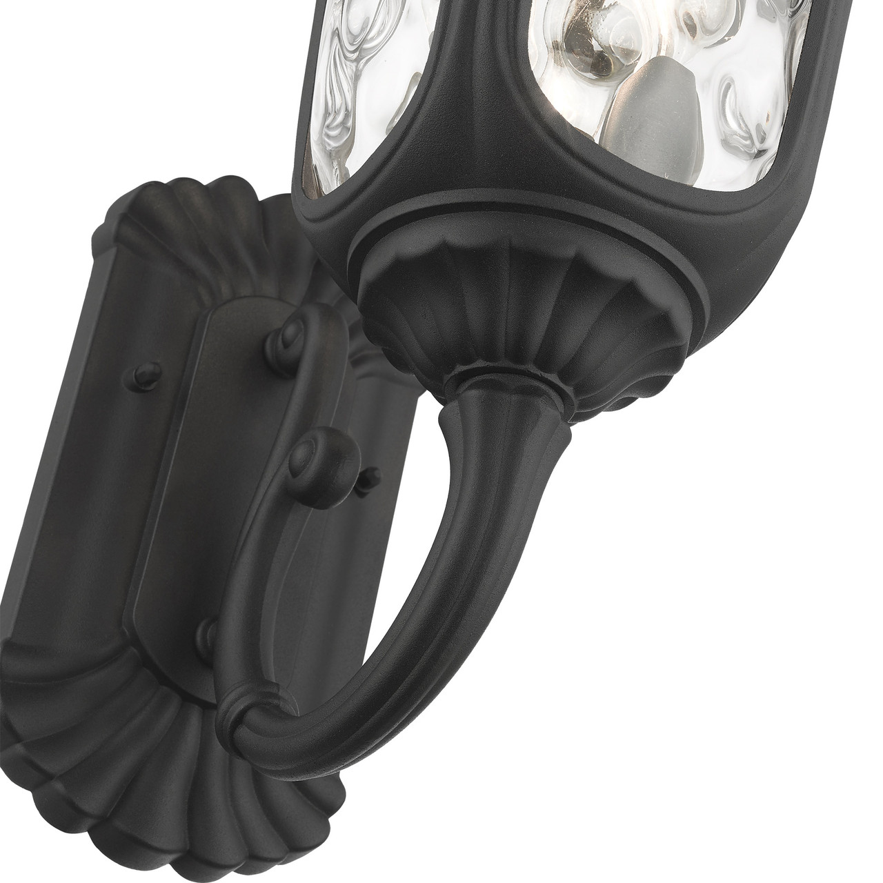 LIVEX LIGHTING 7856-14 Oxford 3 Lt Textured Black Outdoor Wall Lantern