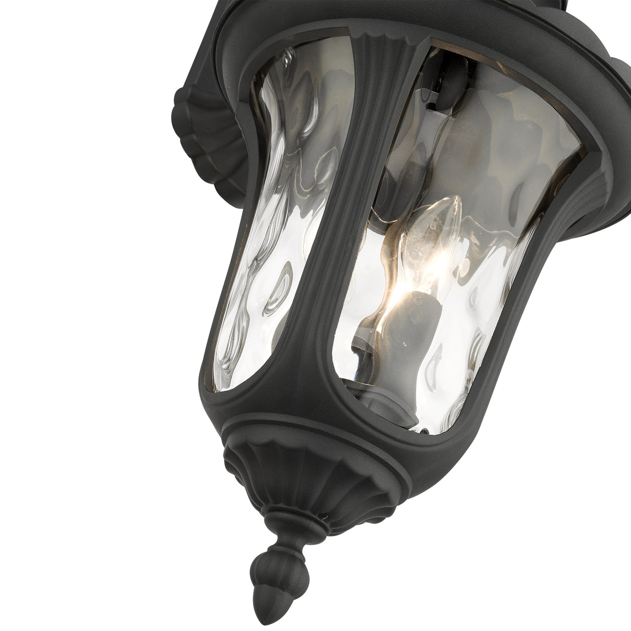 LIVEX LIGHTING 7857-14 Oxford 3 Lt Textured Black Outdoor Wall Lantern