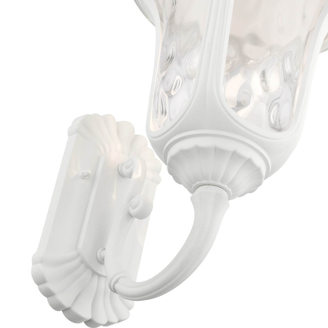 LIVEX LIGHTING 7856-13 Oxford 3 Lt Textured White Outdoor Wall Lantern