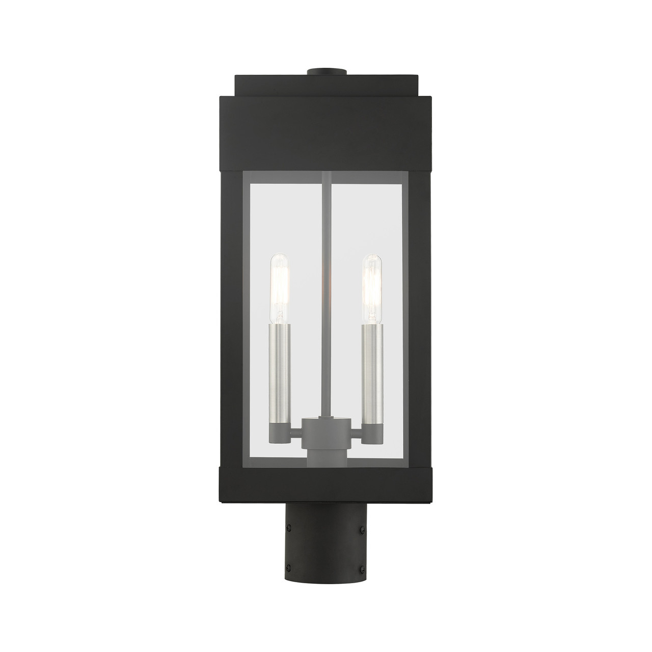 LIVEX LIGHTING 21236-04 2 Light Black  Outdoor Post Top Lantern