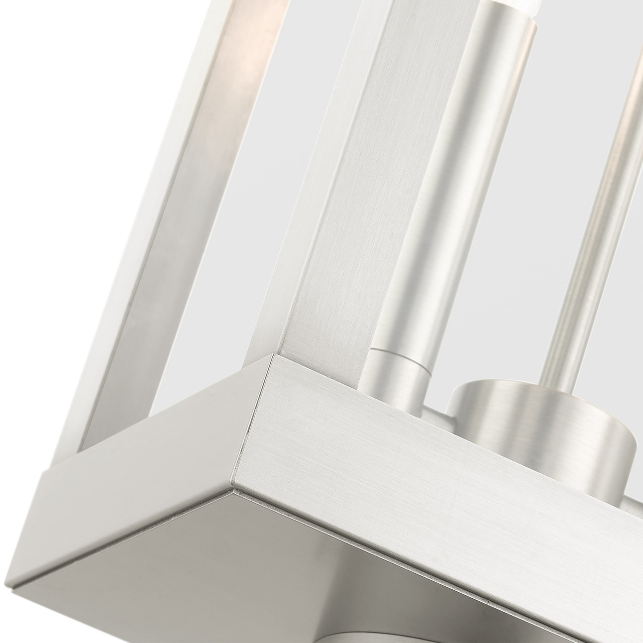 LIVEX LIGHTING 21236-91 2 Light Brushed Nickel Outdoor Post Top Lantern