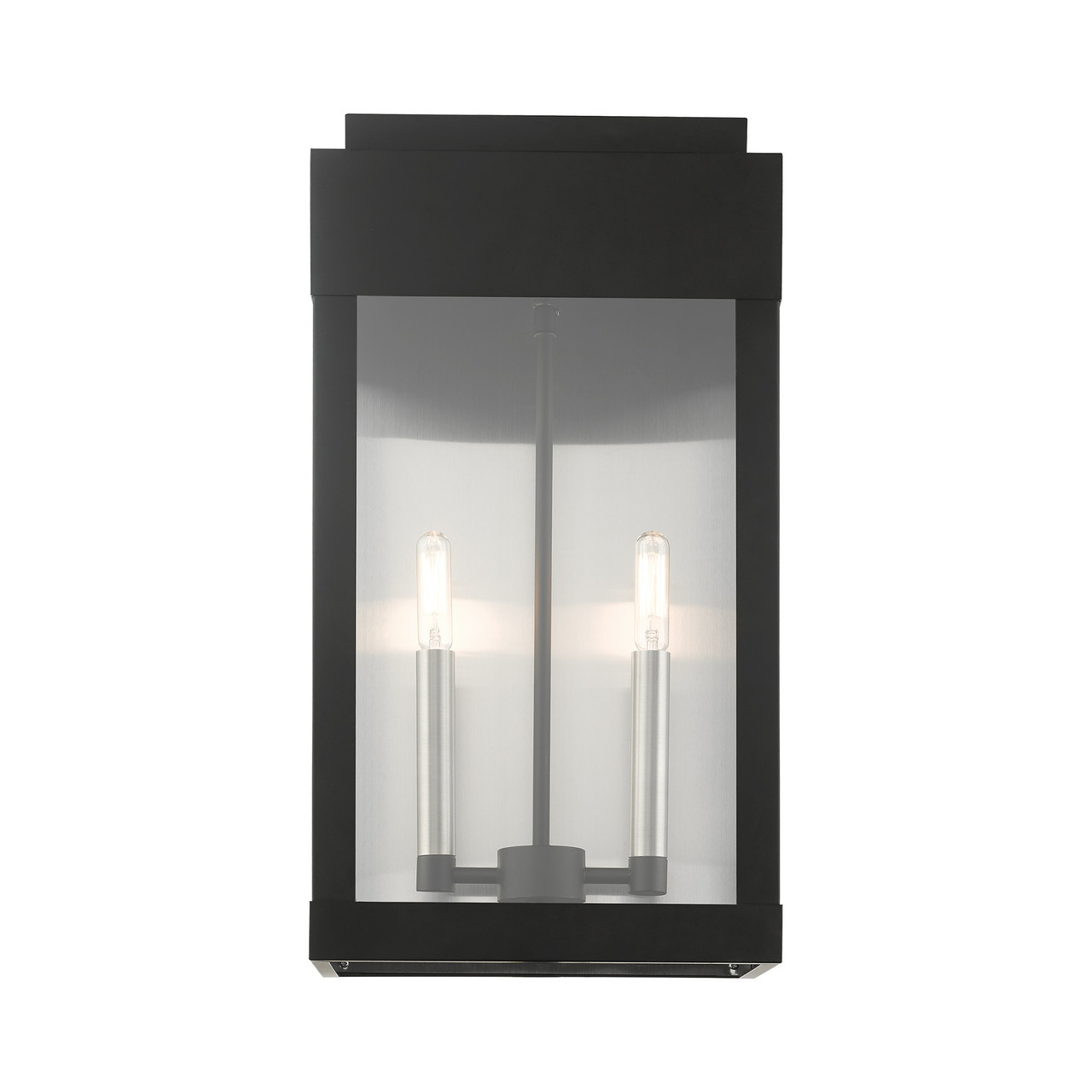 LIVEX LIGHTING 21238-04 York 2 Lt Black   Outdoor Wall Lantern