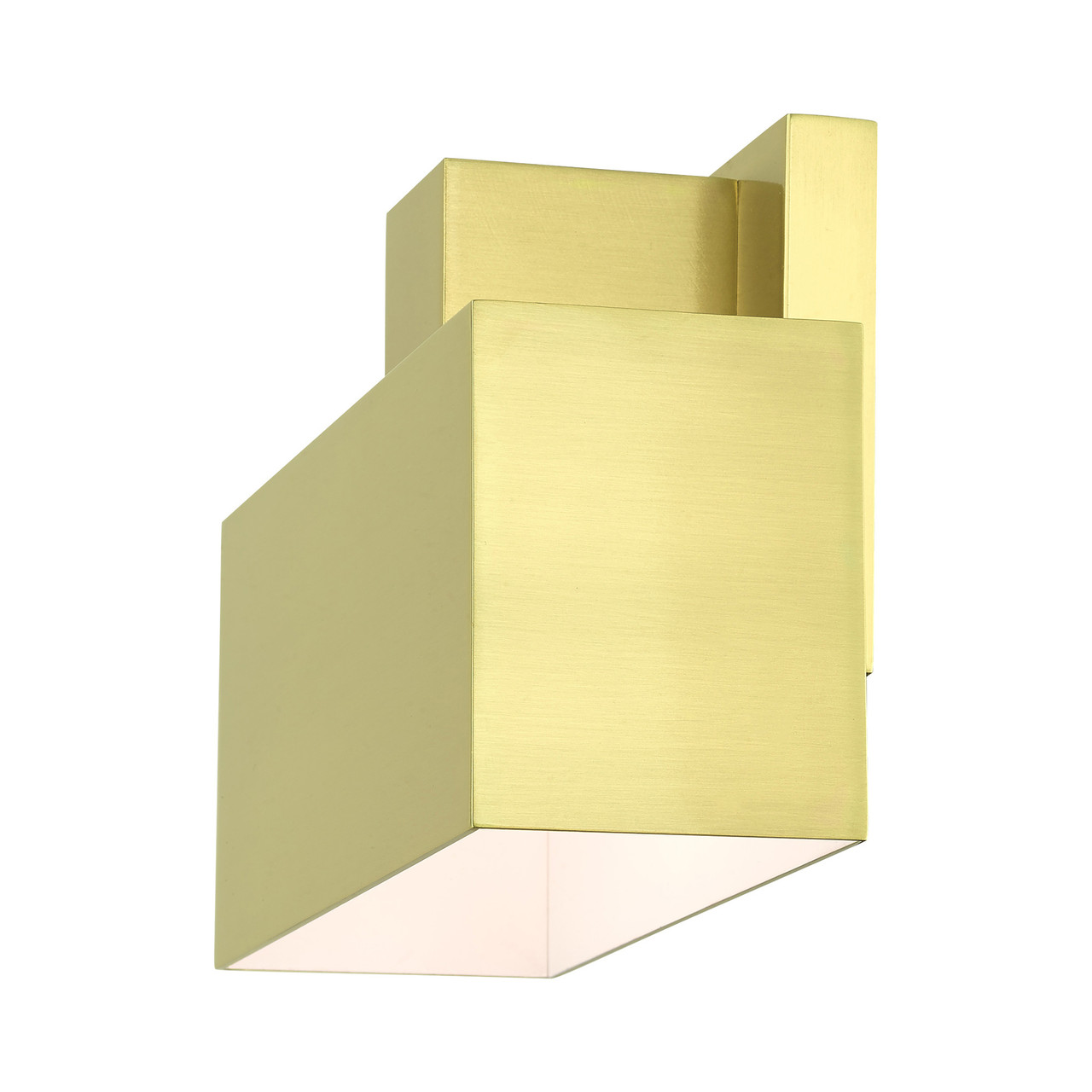 LIVEX LIGHTING 22423-12 Lynx 1 Lt Satin Brass Outdoor ADA Wall Sconce