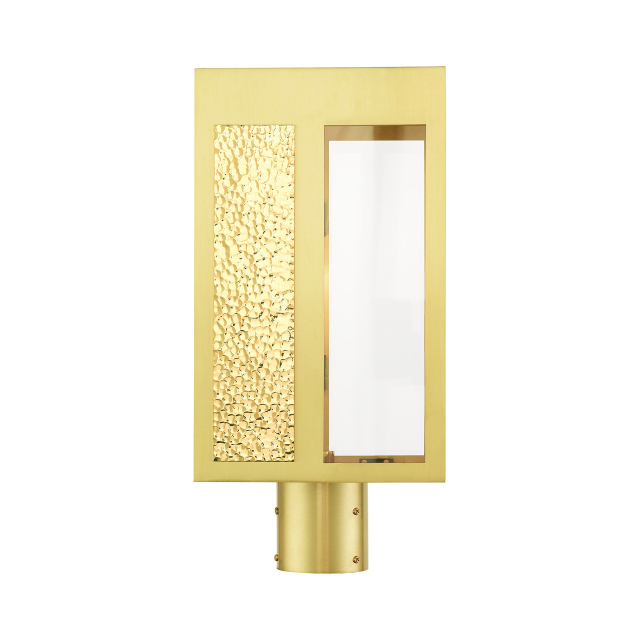 LIVEX LIGHTING 27416-12 1 Light Satin Brass Outdoor Post Top Lantern