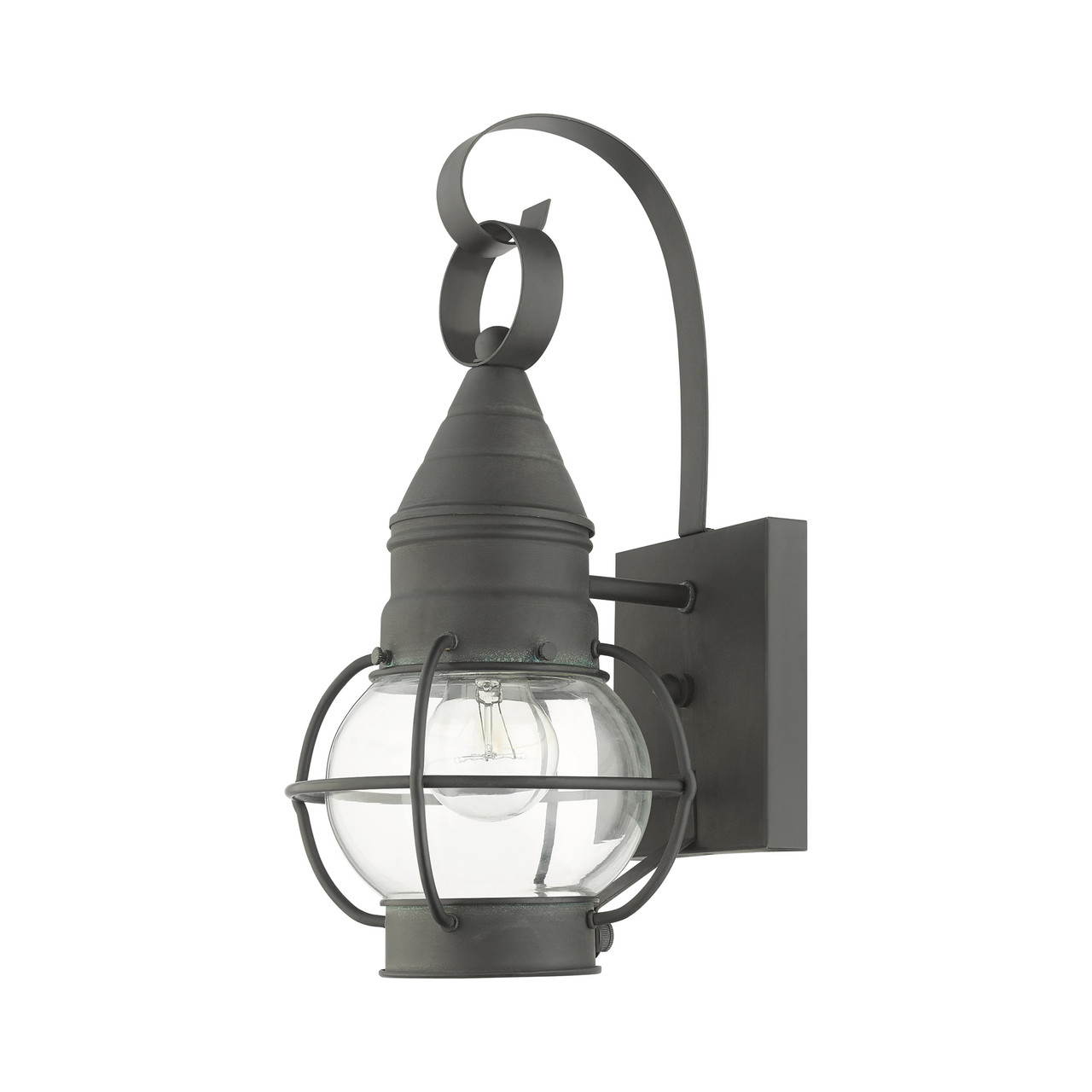 LIVEX LIGHTING 26900-61 Newburyport 1 Lt Charcoal Outdoor Wall Lantern