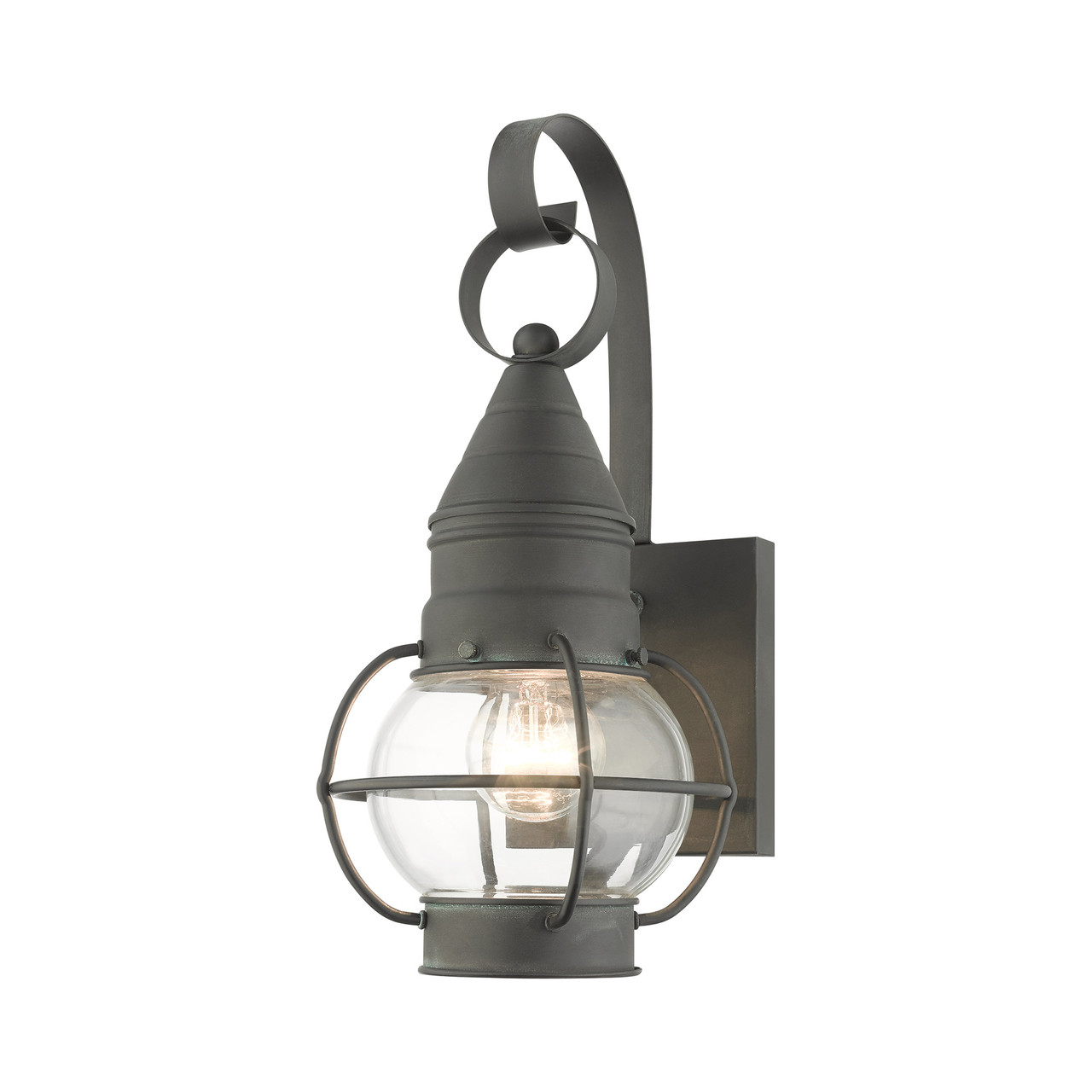 LIVEX LIGHTING 26900-61 Newburyport 1 Lt Charcoal Outdoor Wall Lantern