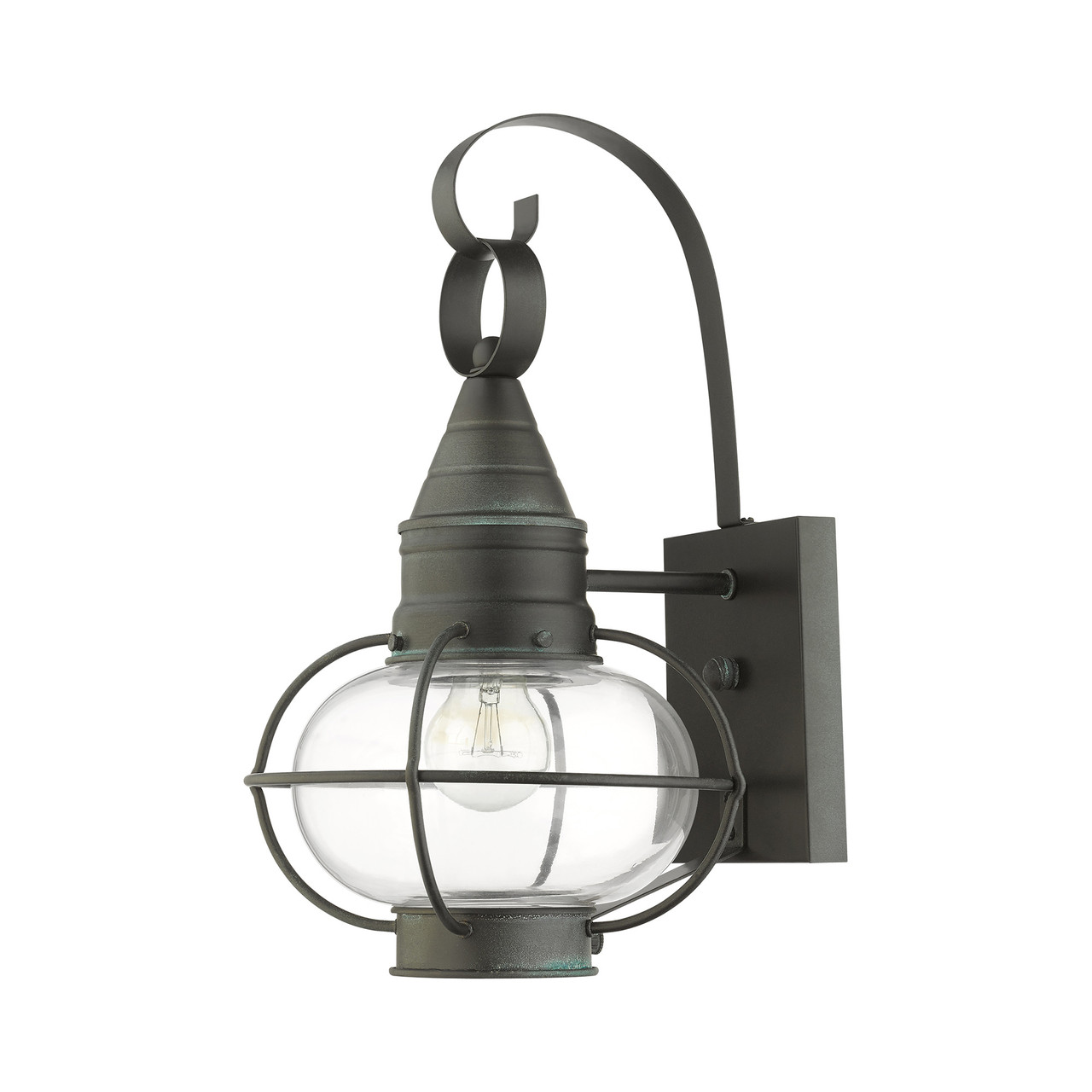 LIVEX LIGHTING 26901-61 Newburyport 1 Lt Charcoal Outdoor Wall Lantern LIVEX LIGHTING 26901-61 Newburyport 1 Lt Charcoal Outdoor Wall Lantern