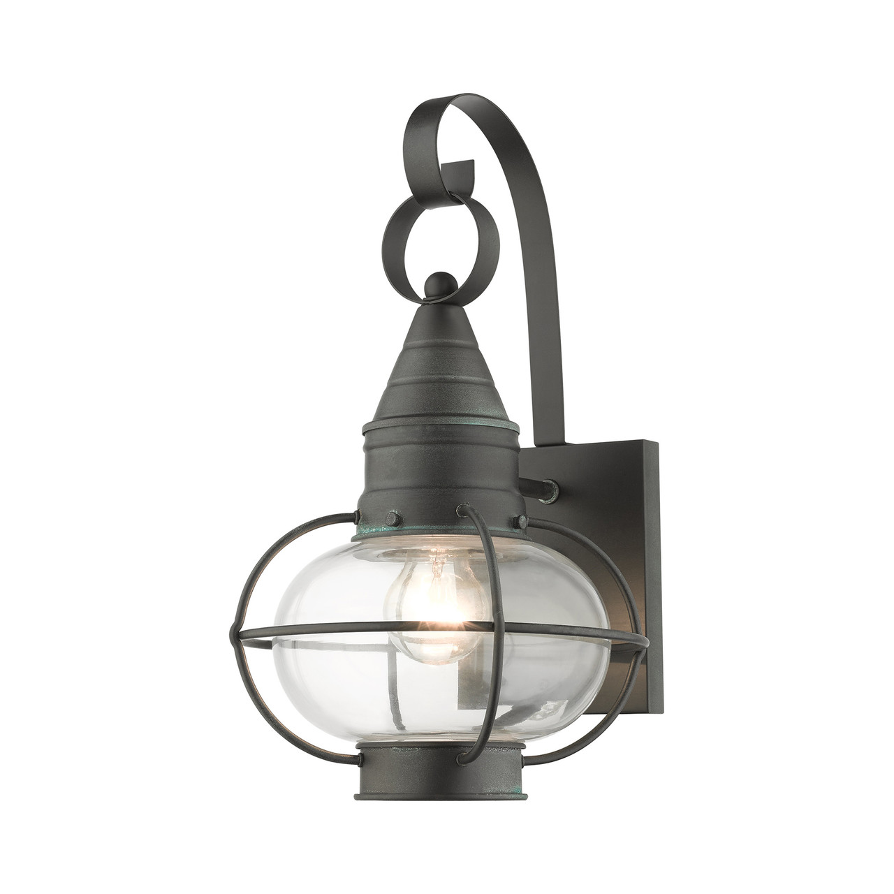 LIVEX LIGHTING 26901-61 Newburyport 1 Lt Charcoal Outdoor Wall Lantern