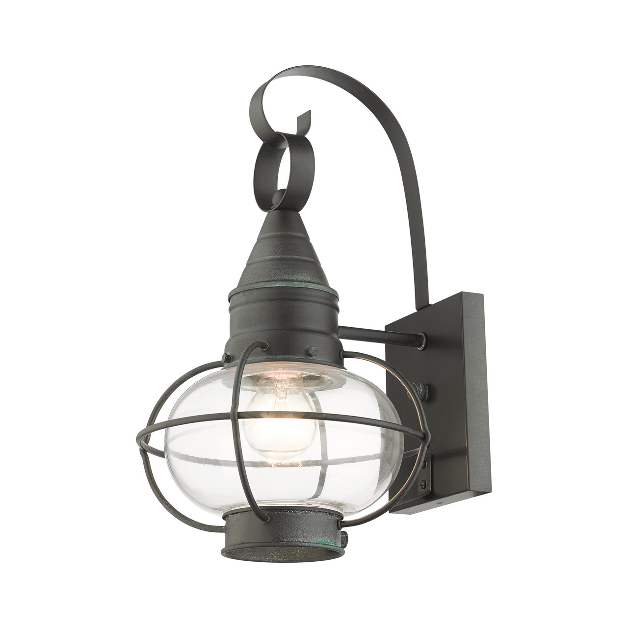 LIVEX LIGHTING 26901-61 Newburyport 1 Lt Charcoal Outdoor Wall Lantern