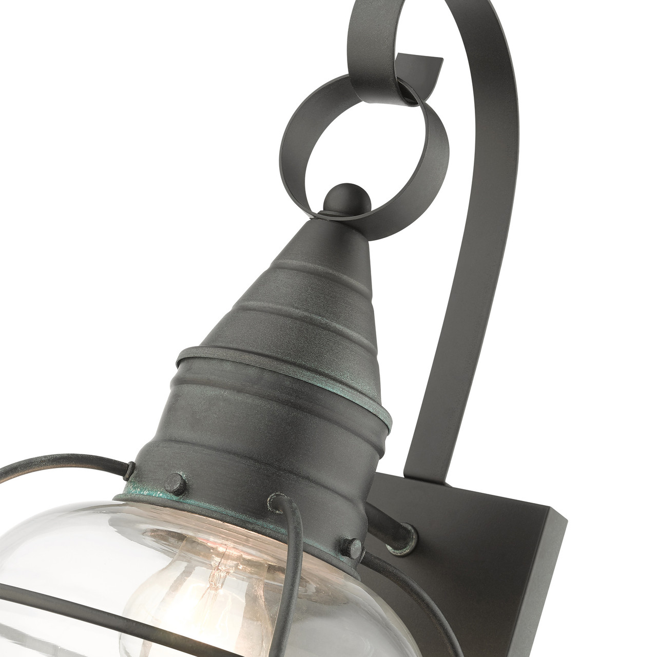 LIVEX LIGHTING 26901-61 Newburyport 1 Lt Charcoal Outdoor Wall Lantern