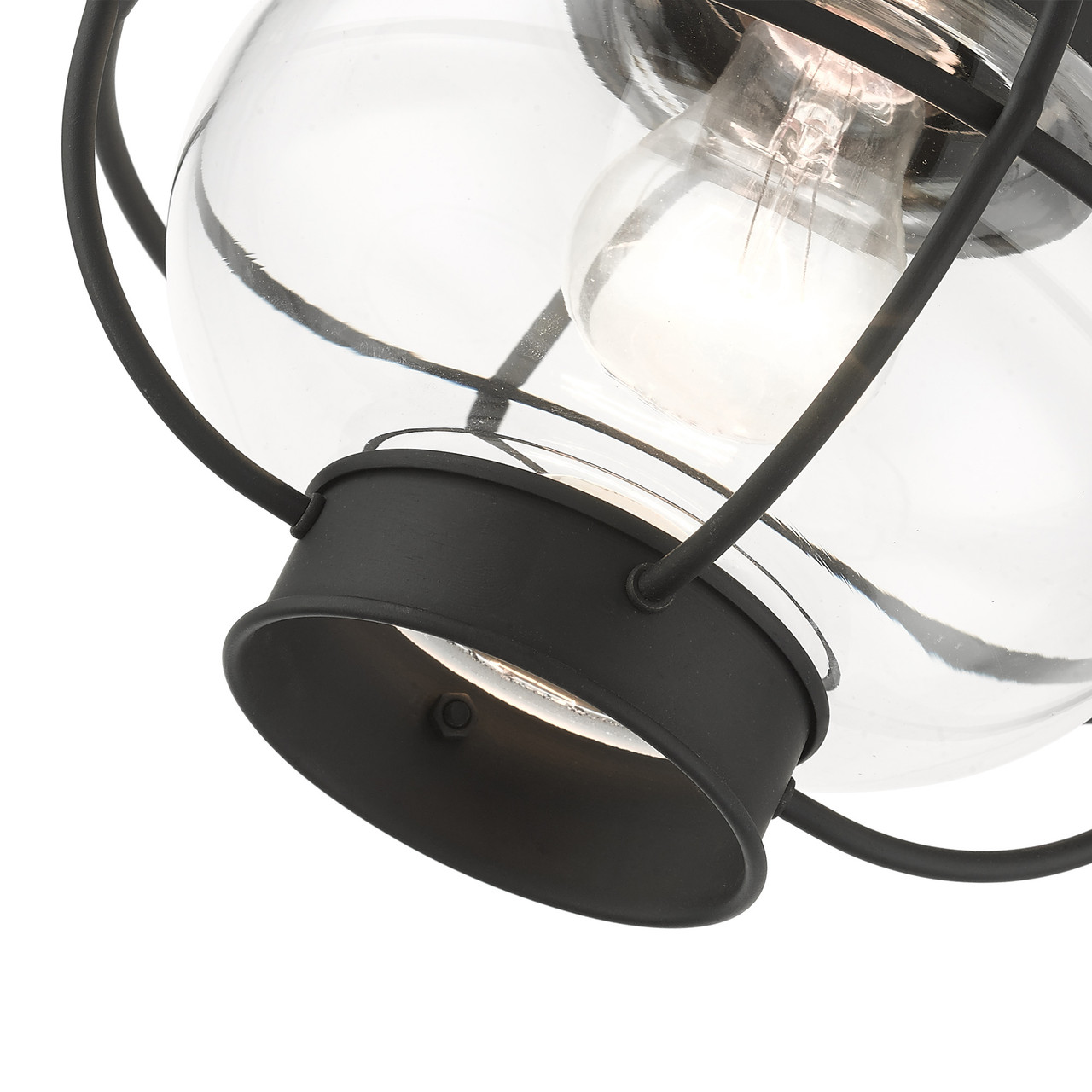 LIVEX LIGHTING 26910-04 1 Light Black Outdoor Pendant Lantern