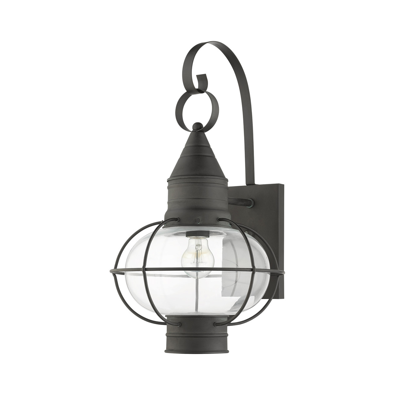 LIVEX LIGHTING 26904-61 Newburyport 1 Lt Charcoal Outdoor Wall Lantern