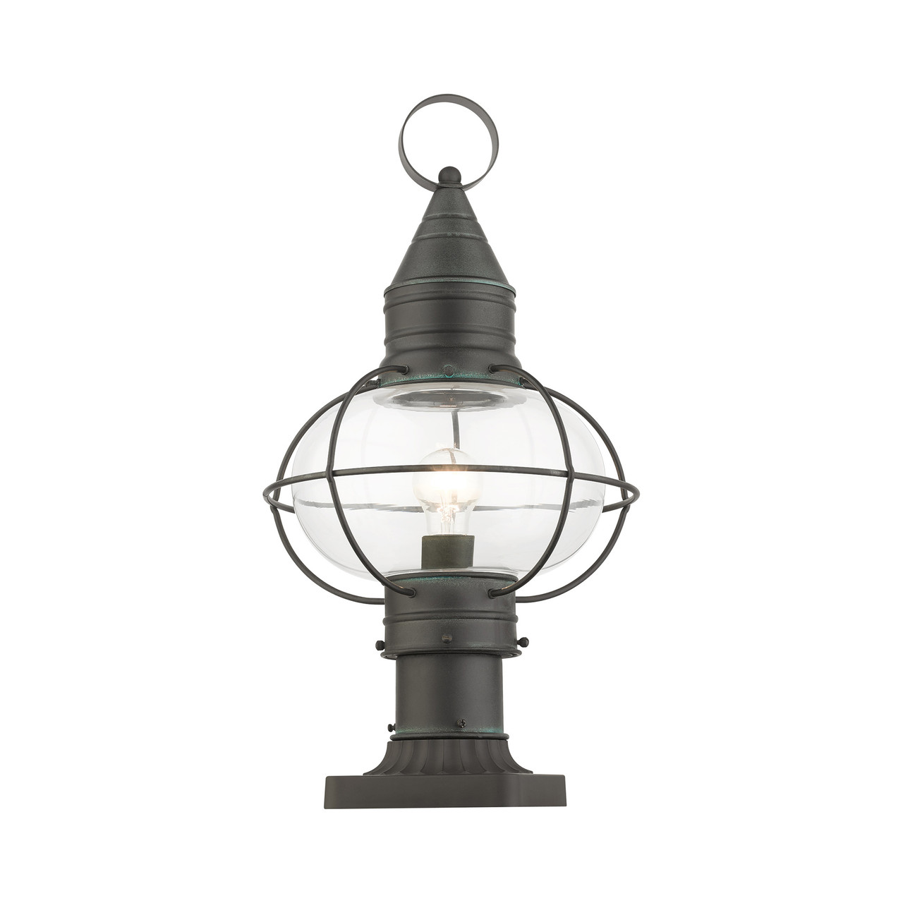 LIVEX LIGHTING 26905-61 1 Light Charcoal Outdoor Post Top Lantern