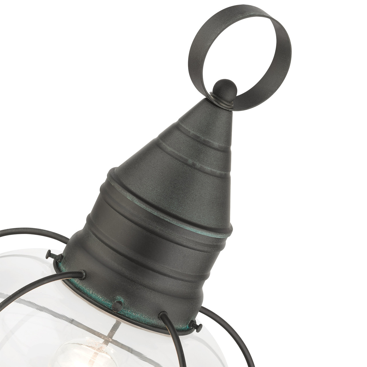 LIVEX LIGHTING 26905-61 1 Light Charcoal Outdoor Post Top Lantern