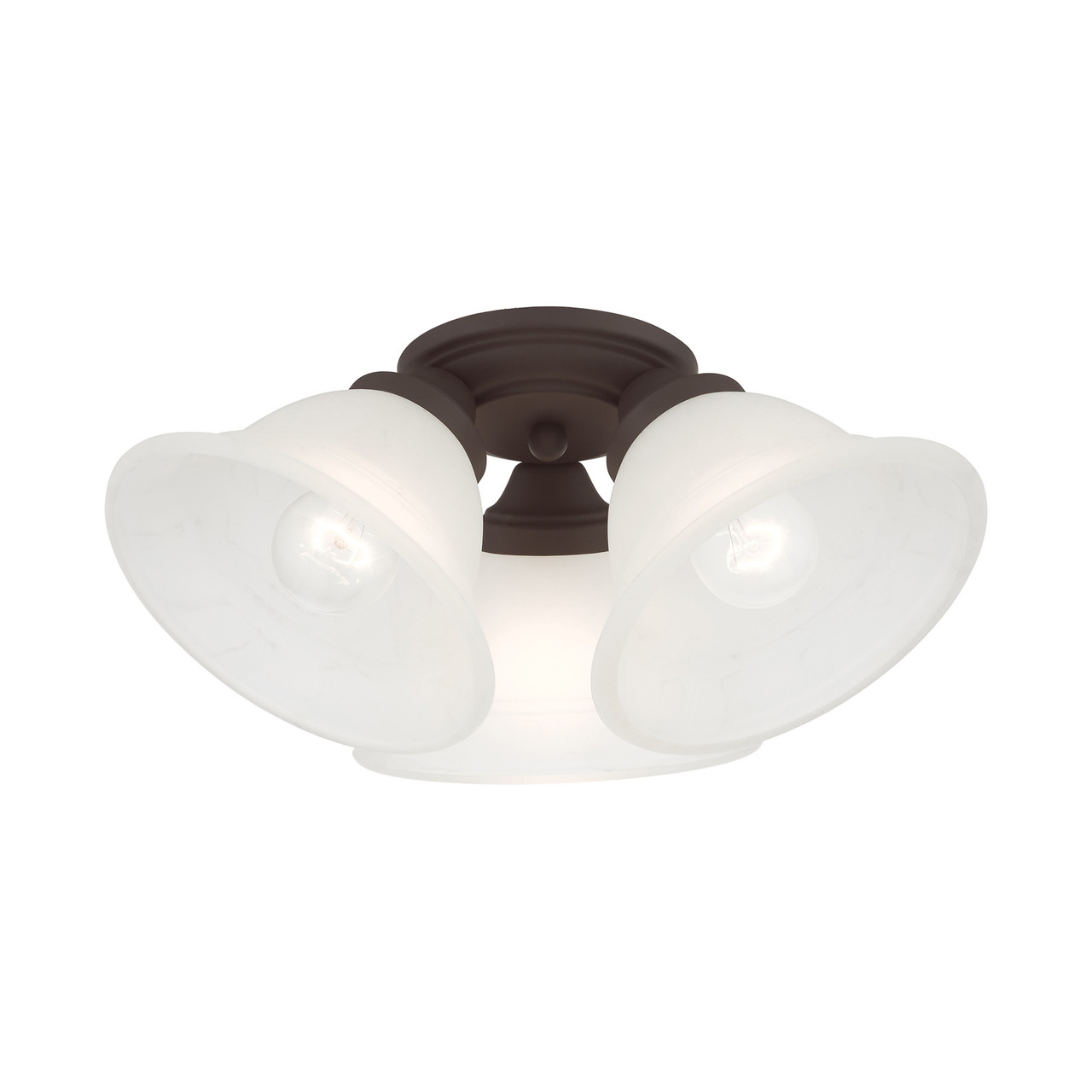 LIVEX LIGHTING 40727-07 Wynnewood 3 Lt Bronze Flush Mount