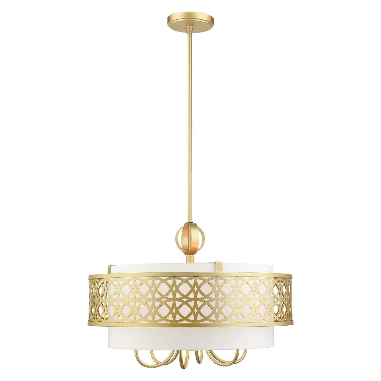 LIVEX LIGHTING 49866-33 Calinda 7 Lt Soft Gold Pendant Chandelier