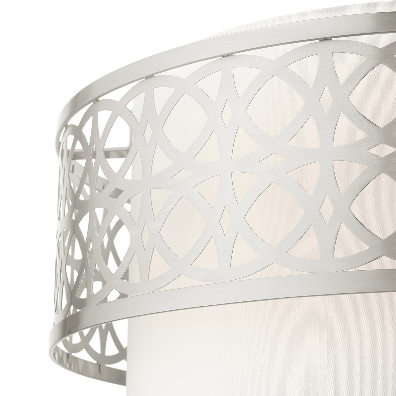 LIVEX LIGHTING 49865-91 Calinda 4 Lt Brushed Nickel Pendant Chandelier