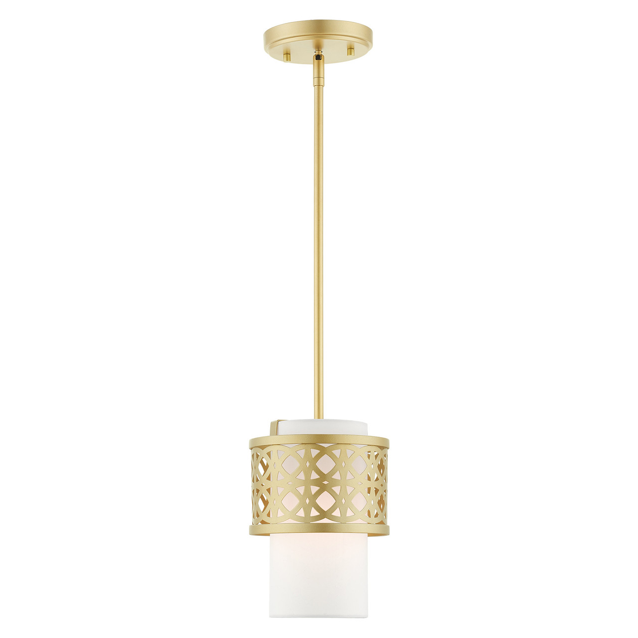 LIVEX LIGHTING 49861-33 Calinda 1 Lt Soft Gold Mini Pendant