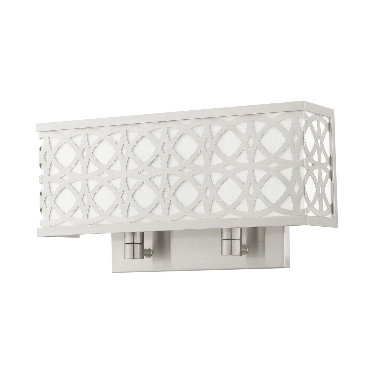 LIVEX LIGHTING 49877-91 2 Light Brushed Nickel ADA Double Sconce