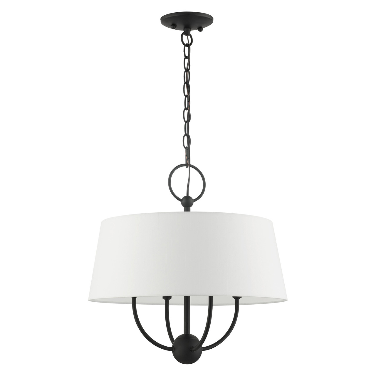 LIVEX LIGHTING 49844-04 Ridgecrest 4 Lt Black Pendant Chandelier