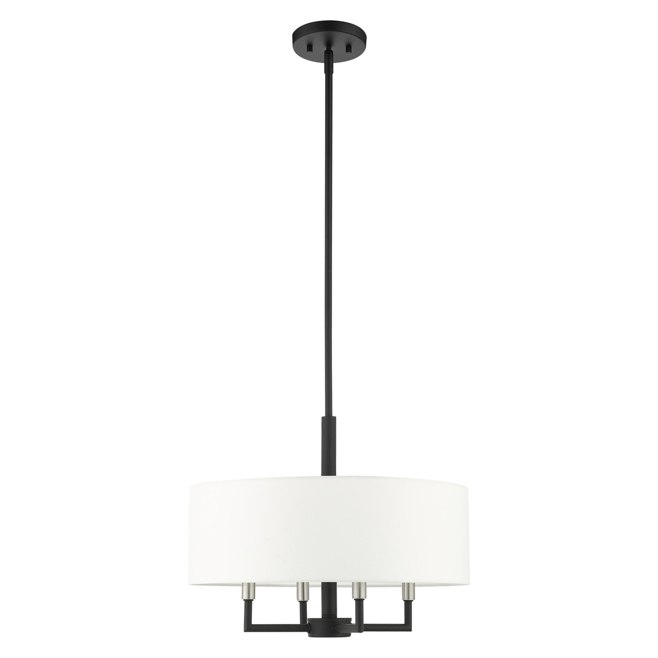 LIVEX LIGHTING 49374-04 Meridian 4 Lt Black Pendant Chandelier