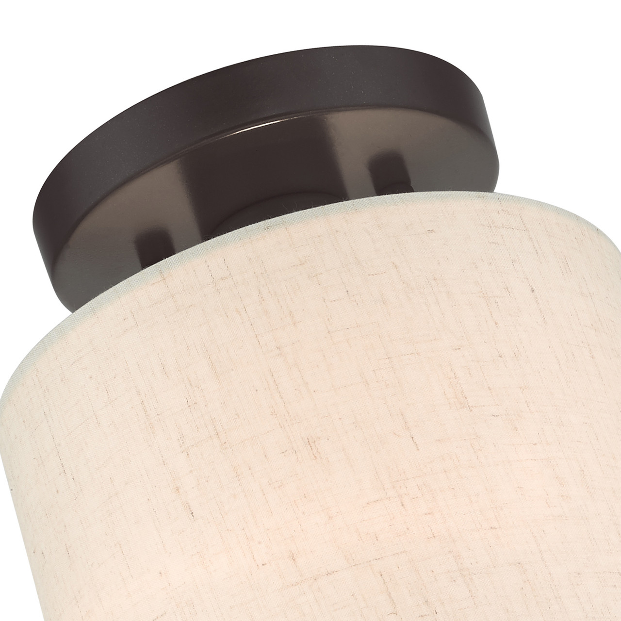 LIVEX LIGHTING 49807-92 Meadow 1 Lt English Bronze  Semi Flush