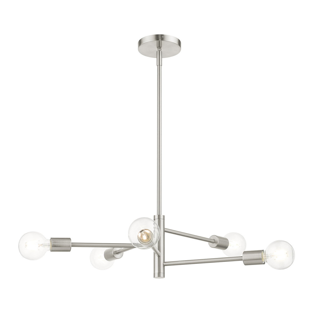 LIVEX LIGHTING 45865-91 Bannister 5 Lt Brushed Nickel Chandelier