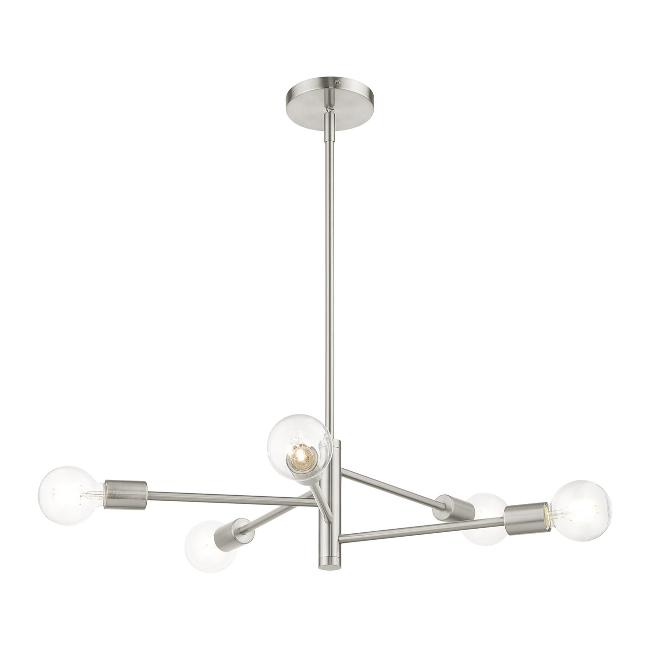 LIVEX LIGHTING 45865-91 Bannister 5 Lt Brushed Nickel Chandelier