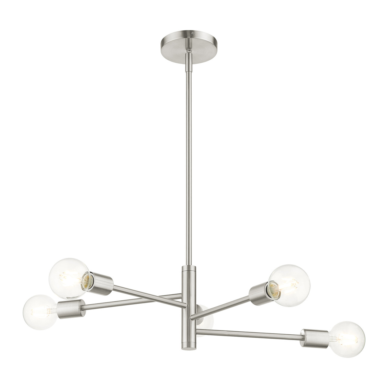 LIVEX LIGHTING 45865-91 Bannister 5 Lt Brushed Nickel Chandelier