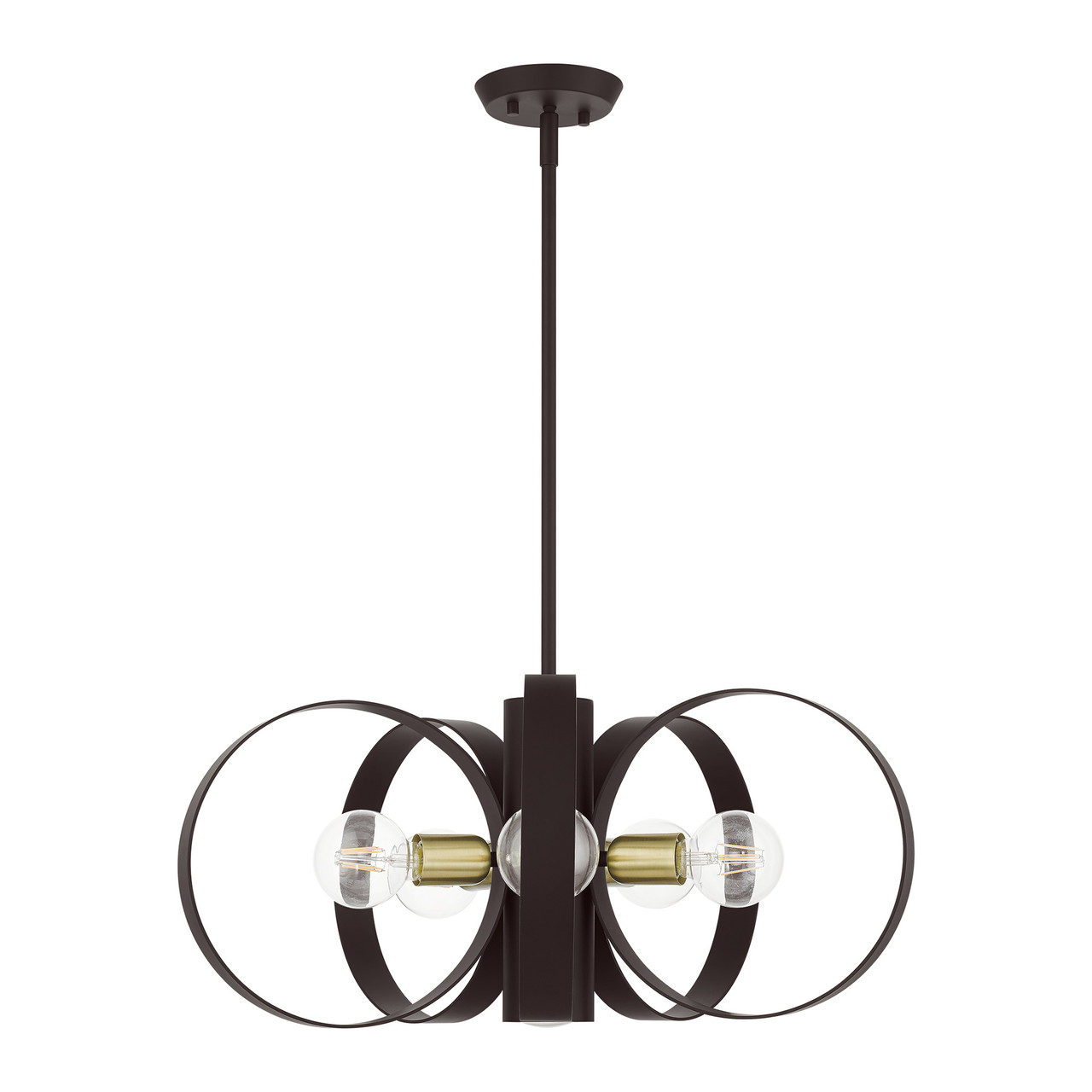 LIVEX LIGHTING 46425-07 Modesto 6 Lt Bronze Chandelier