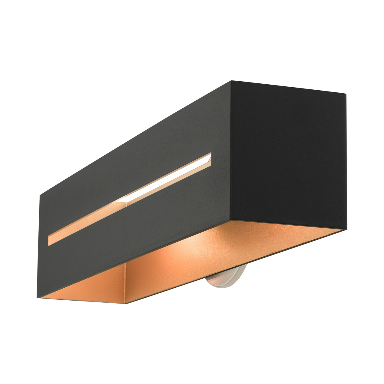 LIVEX LIGHTING 16682-14 Soma 2 Lt Textured Black with Brushed Nickel Accents ADA Vanity Sconce