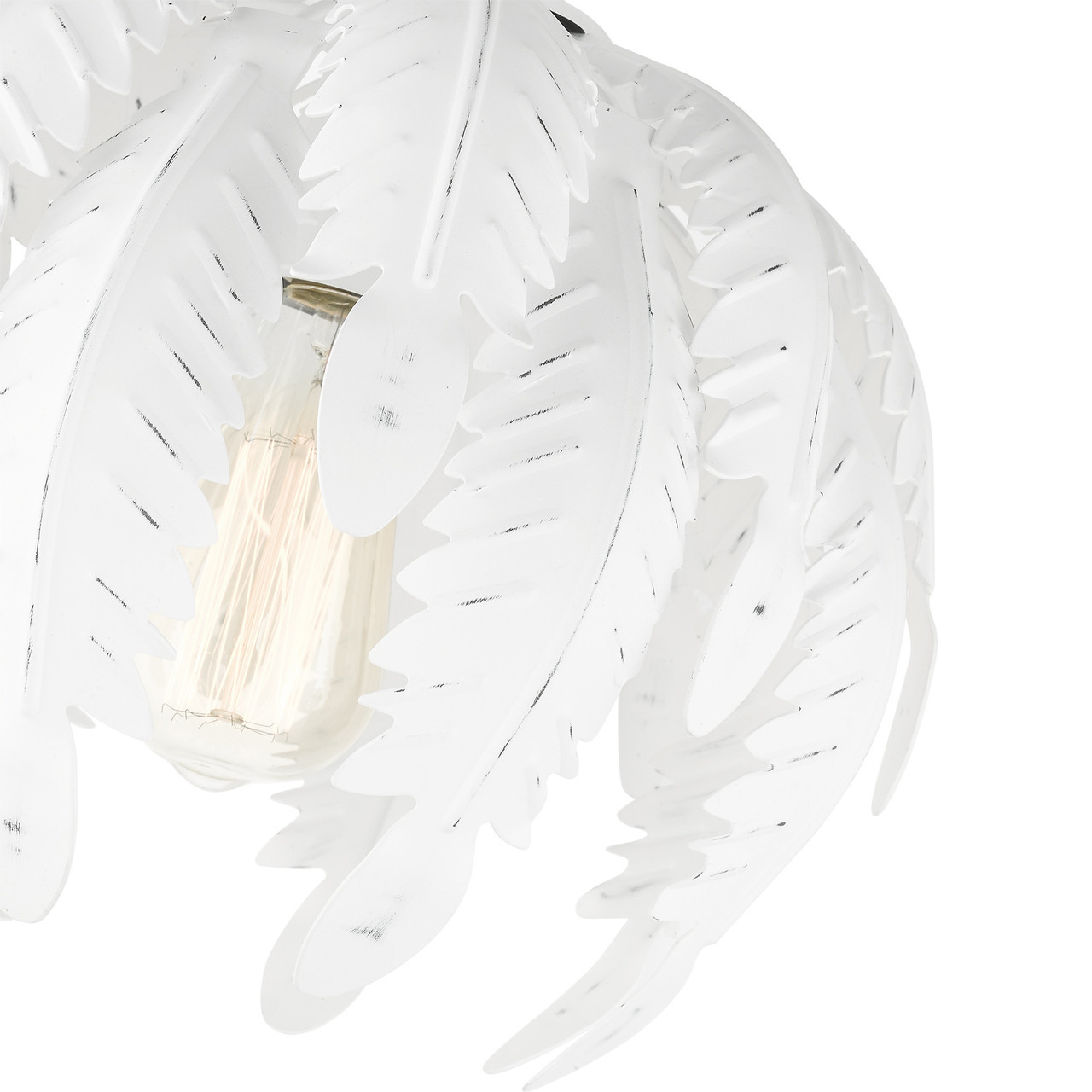 LIVEX LIGHTING 46231-60 Acanthus 1 Lt Antique White Semi Flush