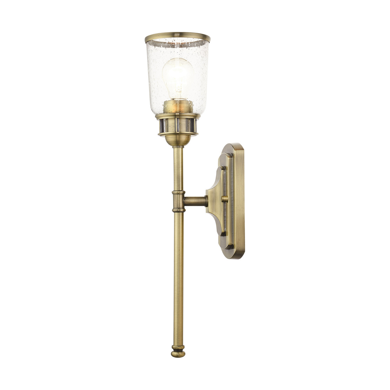 LIVEX LIGHTING 10511-01 1 Light Antique Brass Single Sconce