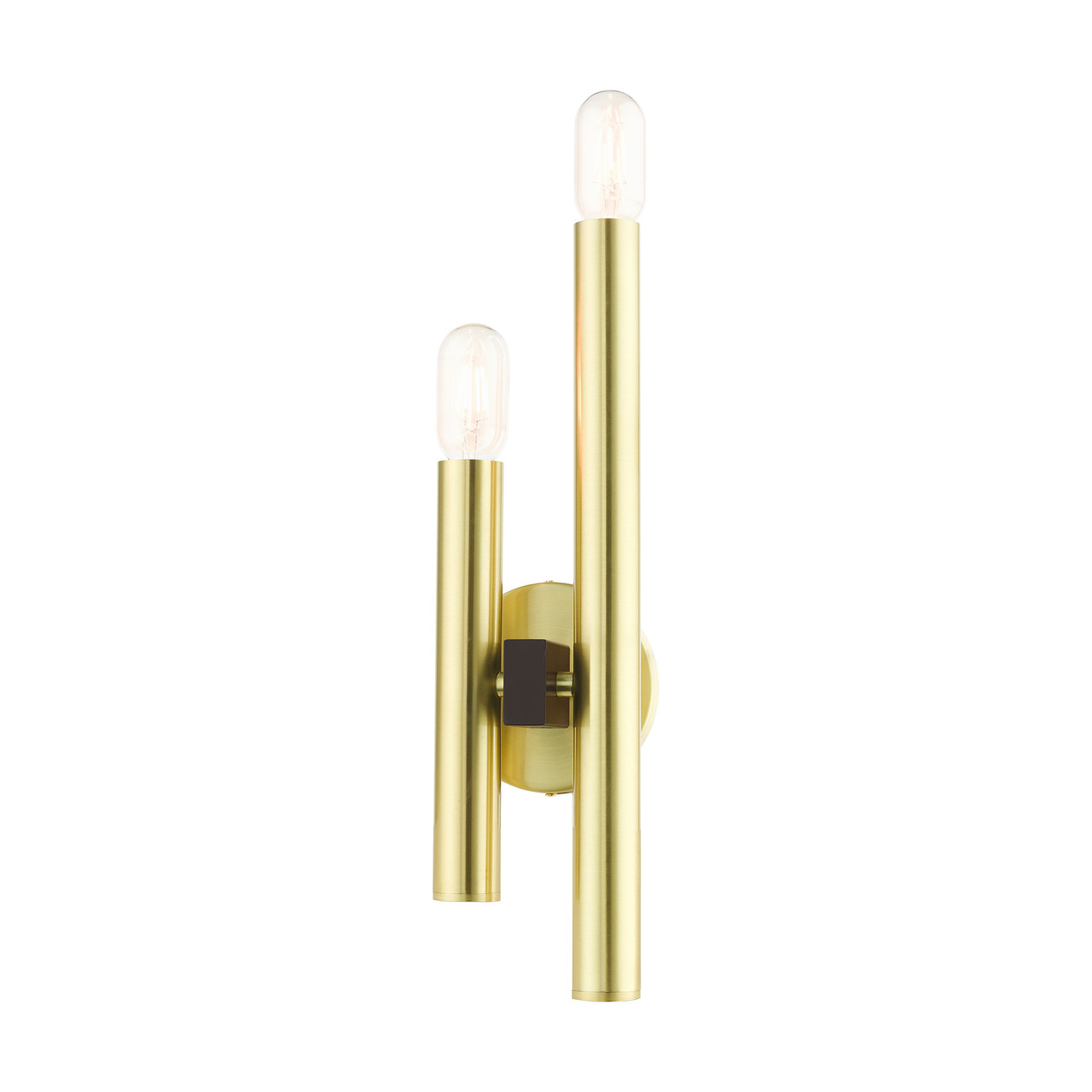 LIVEX LIGHTING 49992-12 2 Light Satin Brass ADA Double Sconce