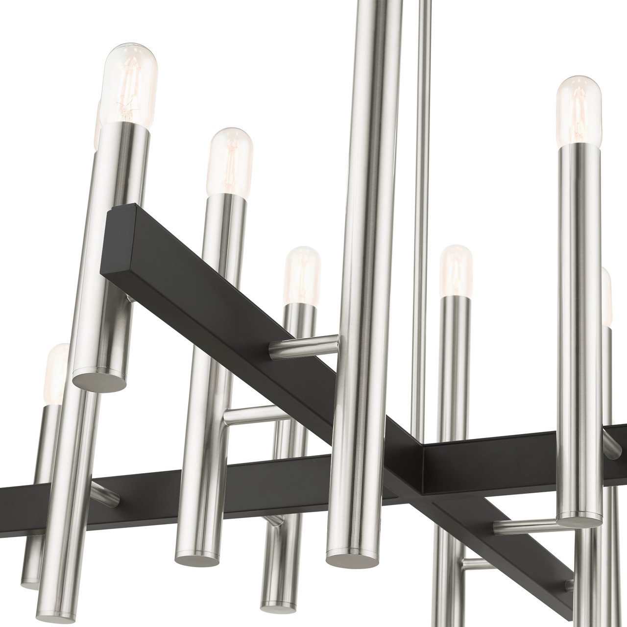 LIVEX LIGHTING 49999-91 Helsinki 12 Lt Brushed Nickel Chandelier