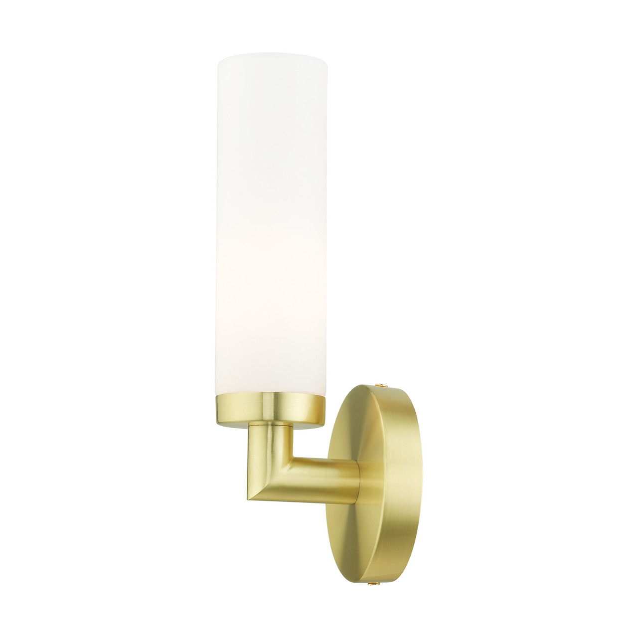 LIVEX LIGHTING 10103-12 1 Light Satin Brass ADA Single Sconce LIVEX LIGHTING 10103-12 1 Light Satin Brass ADA Single Sconce