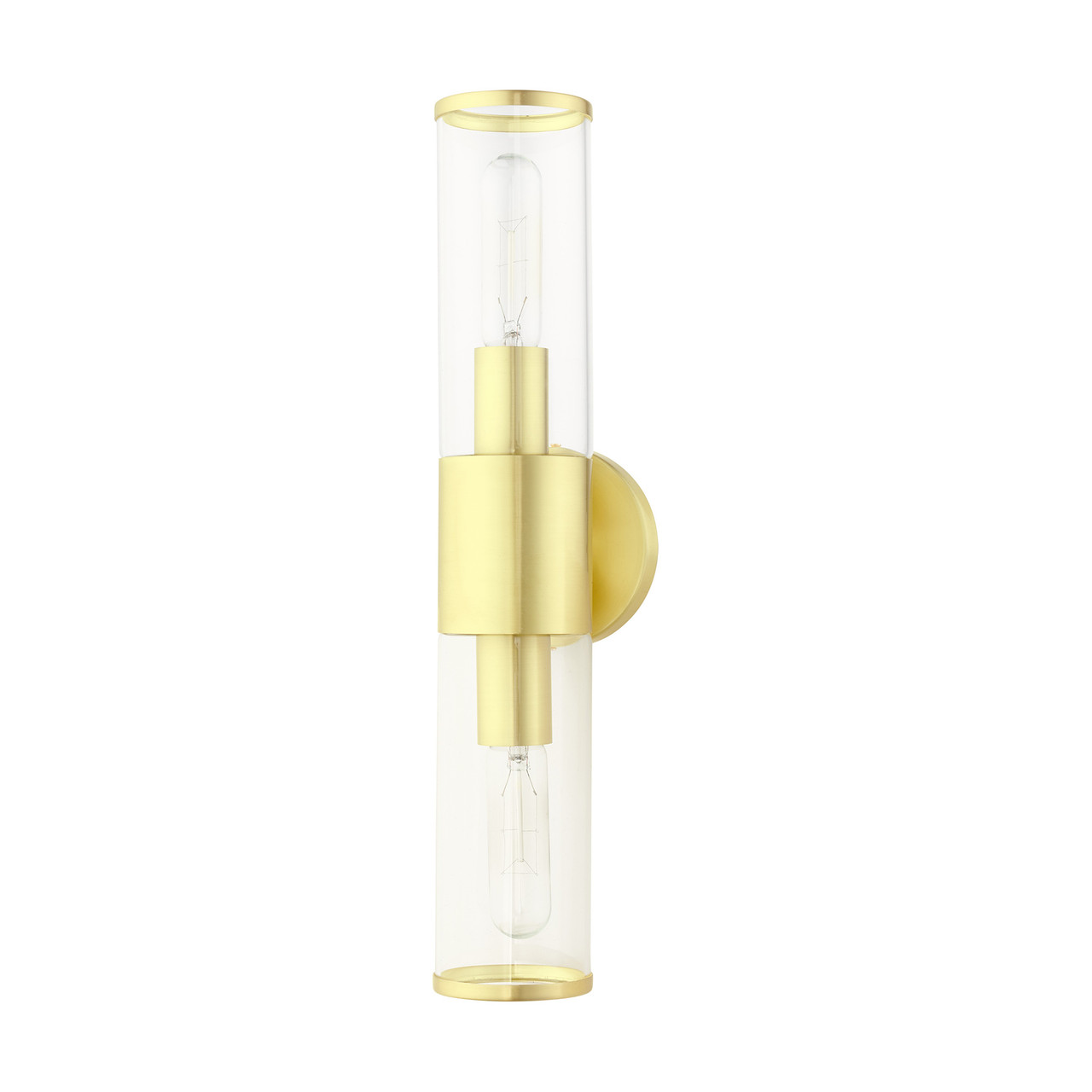 LIVEX LIGHTING 17282-12 Bancroft 2 Lt Satin Brass ADA Vanity Sconce
