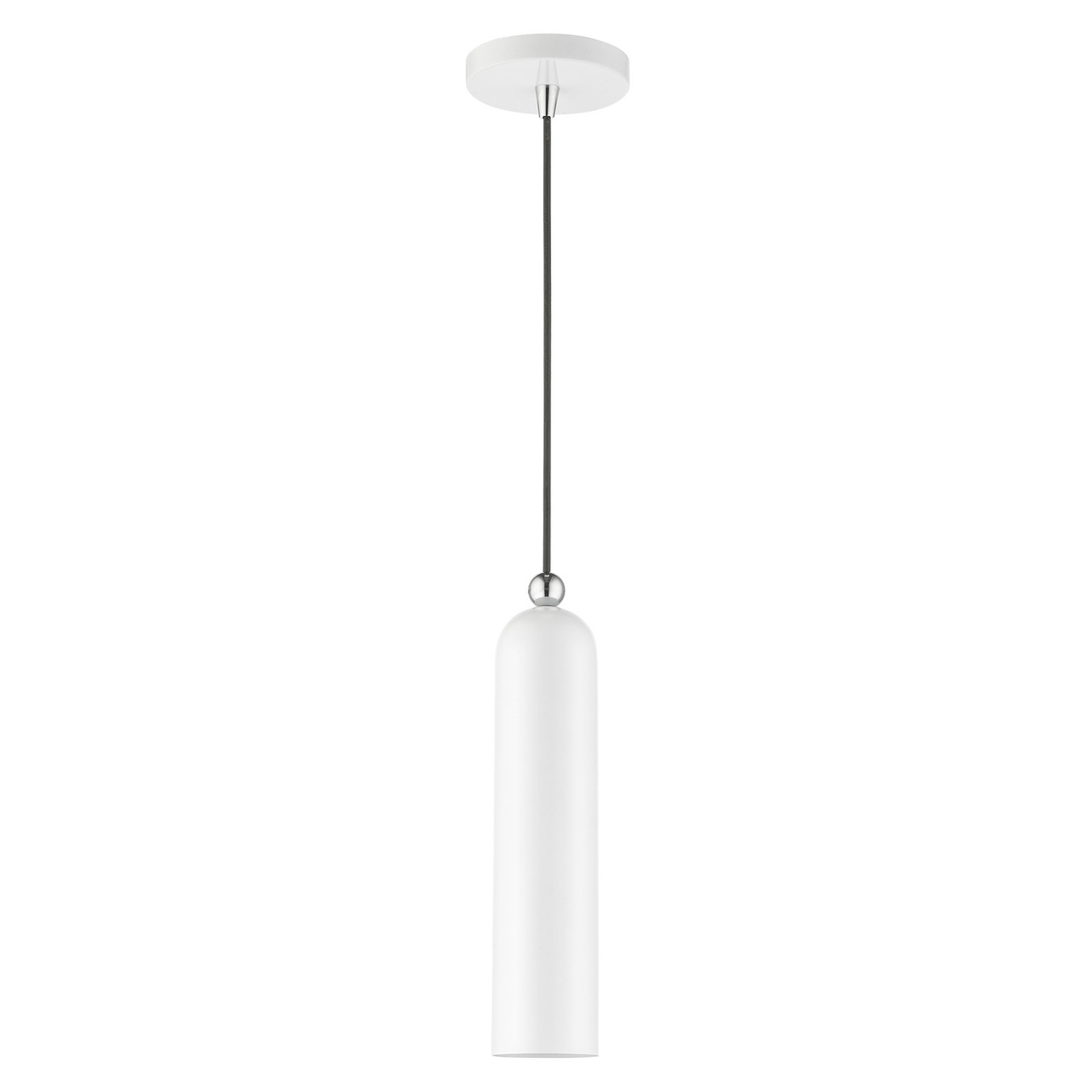 LIVEX LIGHTING 46751-69 Ardmore 1 Lt Shiny White Pendant