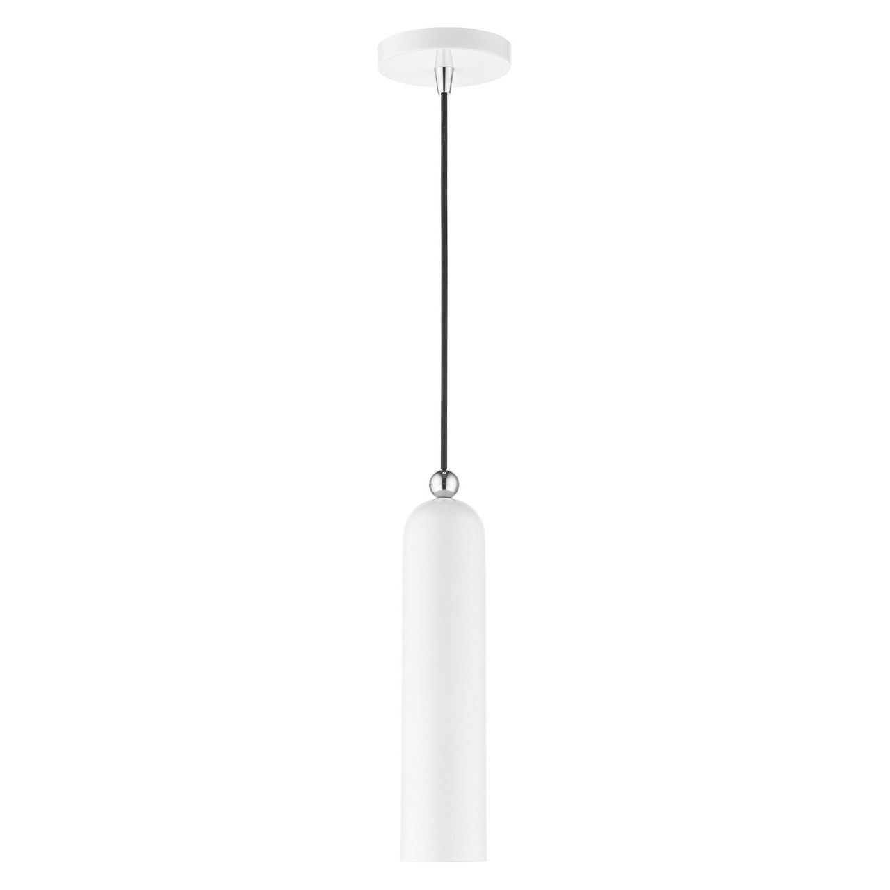 LIVEX LIGHTING 46751-69 Ardmore 1 Lt Shiny White Pendant