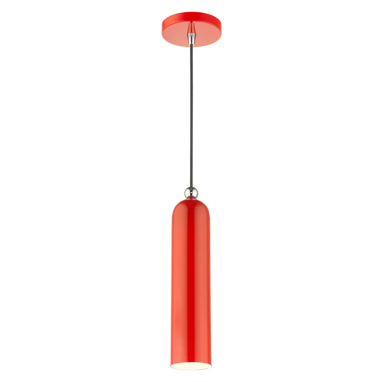 LIVEX LIGHTING 46751-72 Ardmore 1 Lt Shiny Red Pendant