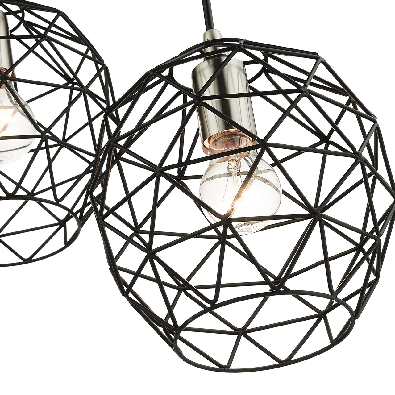 LIVEX LIGHTING 46593-04 Geometrix 3 Lt Black Pendant