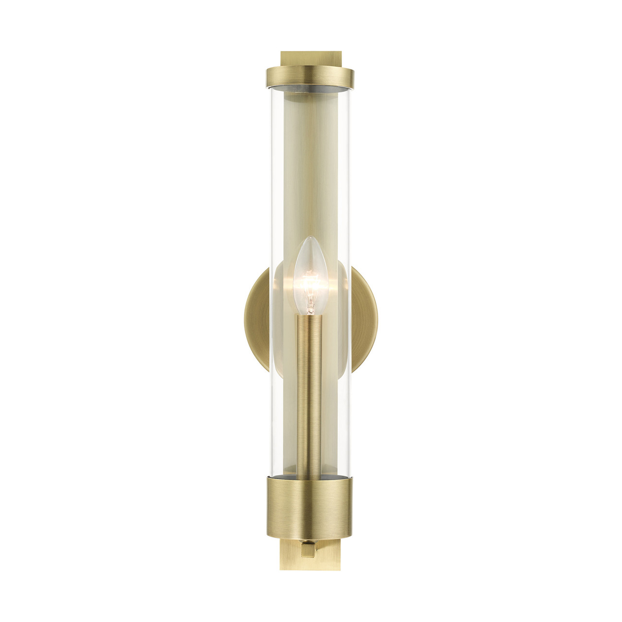 LIVEX LIGHTING 10142-01 1 Light Antique Brass ADA Single Sconce